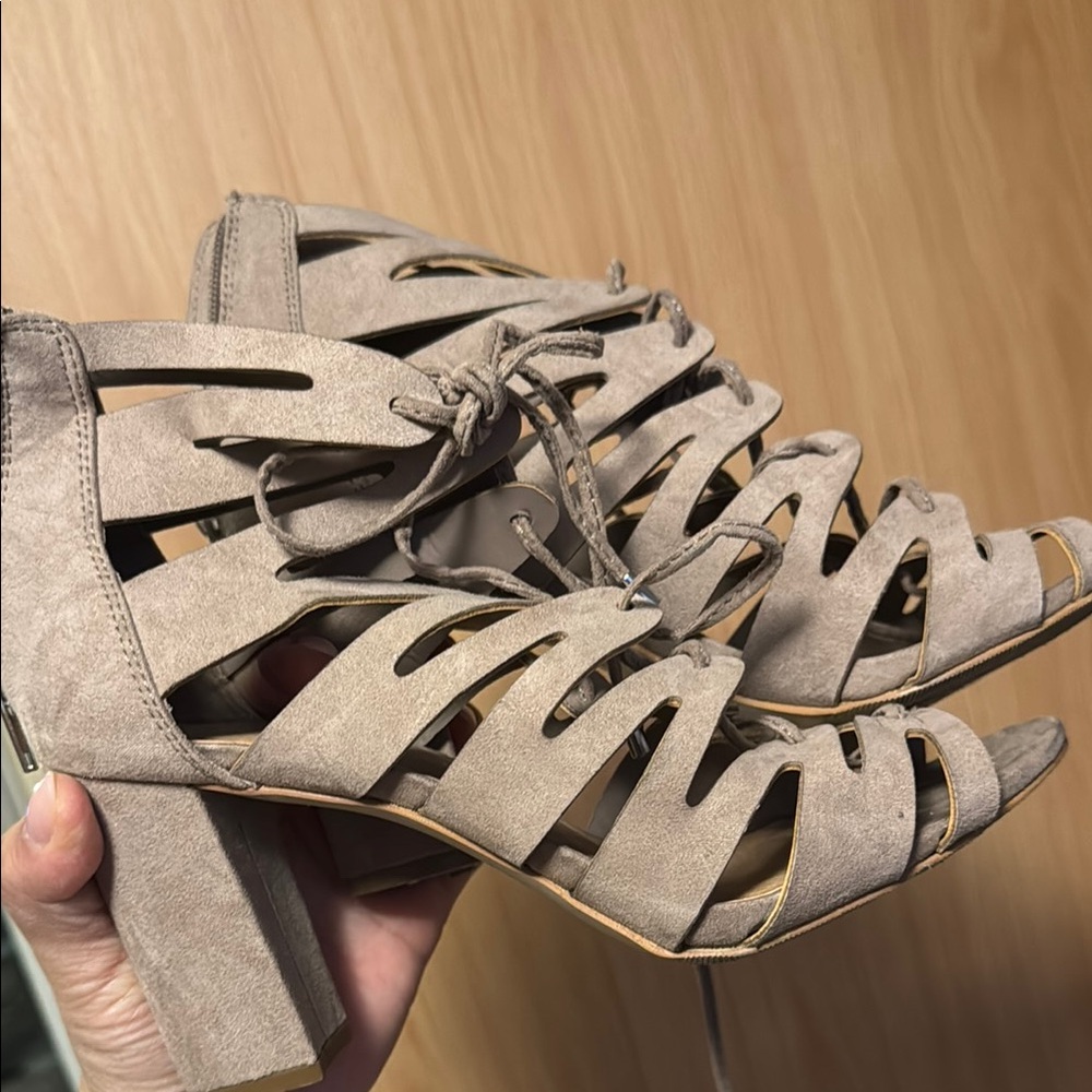 Women's Tan Block Heel Sandals